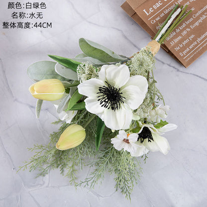 Stunning Water-Resistant Faux Flower Bouquet for Home Décor - Perfect for Weddings, Wall Hangings, and Unique Floral Designs - CF01141