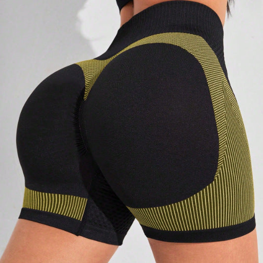 Seamless Peach Yoga Pants for an Enhanced Curvy Look High Waisted Drip Dyed Form Fitting Shorts for Your Workout