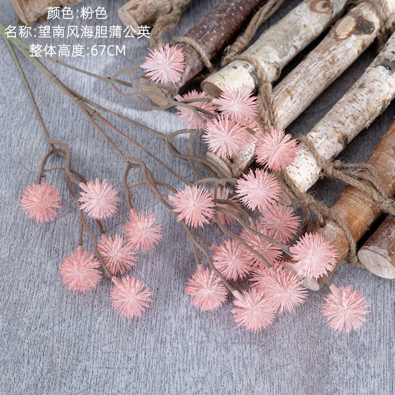 Lifelike Sea Urchin & Dandelion Artificial Flowers for Home Décor | Elegant Wedding Decoration | MW53001