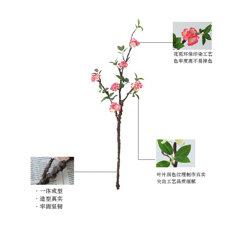 Faux Foam Cherry Blossom Branch - Elegant Home Decor, Bendable Silk Floral Arrangement, Perfect for Indoor & Outdoor Styling