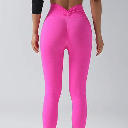 Seamless V Waist Shape Enhancing Leggings for Lift and Comfort Ideal for Fitness Yoga and Everyday Wear