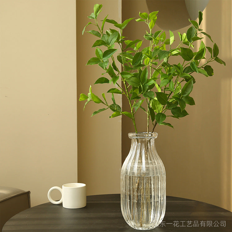 Lifelike Single Stem尖叶 Green Plant Decoration for Home – Perfect Faux Foliage for Living Room, Dining Table, Soft Furnishings, and Photography Props