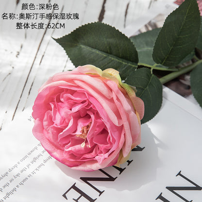 Austin Touch Moisturizing Rose Faux Flower Decoration - Realistic Green Plant Decor MW60001 with Lifelike Petals and Long-lasting Beauty