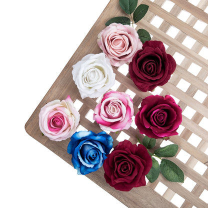 Luxurious Faux Velvety Rose Heads for Stunning Home Decor - Perfect for Weddings, Events, and Everyday Elegance - MW03338