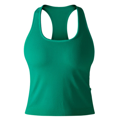 High Performance Seamless Sports Bra and Tank Top Combination for Intense Running Yoga and Gym Workouts with Flexibility and Support