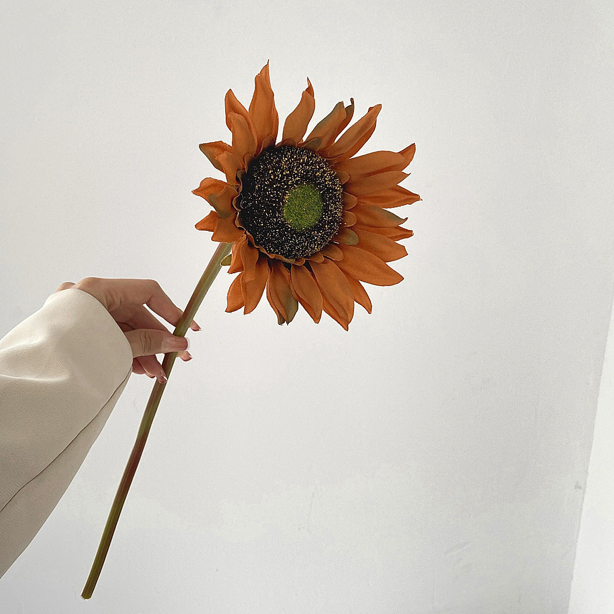 Stunning Faux Sunflower Bouquet – Rustic American Style Silk Flowers for Home Decor, Living Room Arrangements, and Photography Props