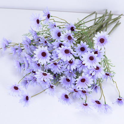 Charming Faux Chamomile Daisy Bouquet - Realistic Plastic Flowers for Home Décor, Living Room Accents & Photography Props