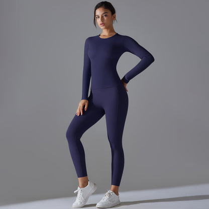 Women s Lightweight Double Sided Breathable Long Sleeve Yoga Fitness Set Comfortable 2 Piece Activewear for Maximum Performance