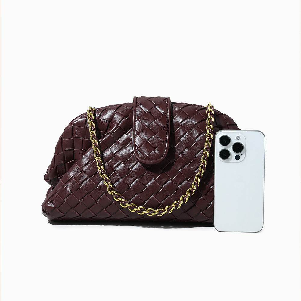 Chic Autumn Women's Handcrafted Woven Tote Bag Spacious and Crossbody with Unique Design for Effortless Everyday Elegance