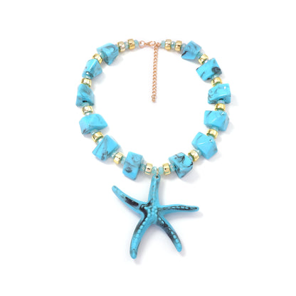 Unique Designer Summer Ocean-Inspired Colorful Pendant Necklace for Women - Perfect for Vacation Vibes and Everyday Wear