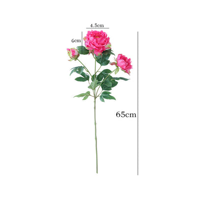 High-Quality 3-Head Artificial Peony Flowers – Perfect for Home Décor, Gardening, and Stunning Floral Arrangements