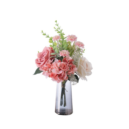 Stunning Chiba Hydrangea Rose Bouquet – Realistic Faux Flowers for Home Décor, Elegant Wall Hanging Decoration - Perfect for Weddings & Special Events CF01362