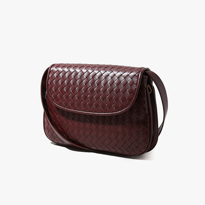 Luxurious Handmade Lambskin Woven Bag for Women Commute Tote Genuine Leather Fashion Handbag