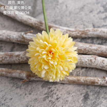 Stella Dandelion Ping Pong Flower Faux Floral Arrangement – Perfect Home Décor for Weddings and Celebrations, INSYC1131