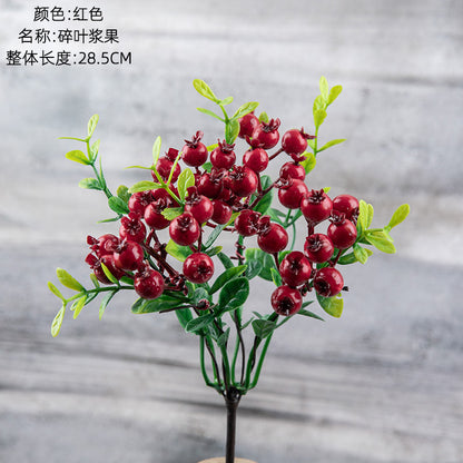 Stunning Christmas Berry Bean Stem Faux Flowers for Home Décor | Elegant Wedding Handheld Bouquets & Aisle Decorations |  Quality Fake Floral Arrangements - MW74411