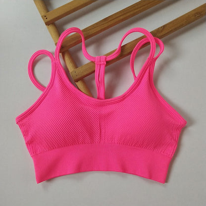 Enhanced Shock Absorbing Yoga Bra Back Design for Comfortable Running Fitness and Everyday Wear