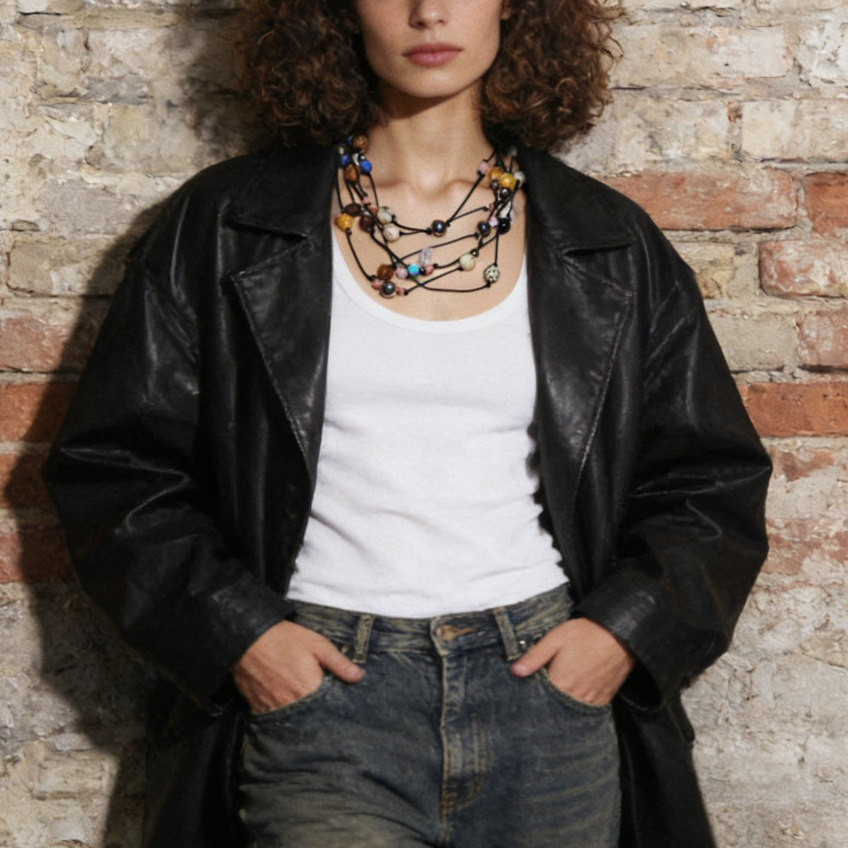 Handcrafted Personalized Knot Beaded Multi-Layer Necklace with Luxurious Beach Shell Pendant for Women – A Chic Accessory for Every Occasion