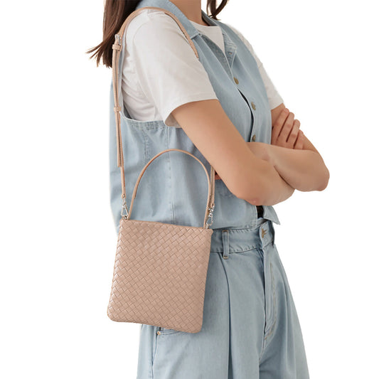 Spring Collection Vintage Leather Crossbody Bag Minimalist Handmade Sheepskin Tote with Shoulder Strap for Women