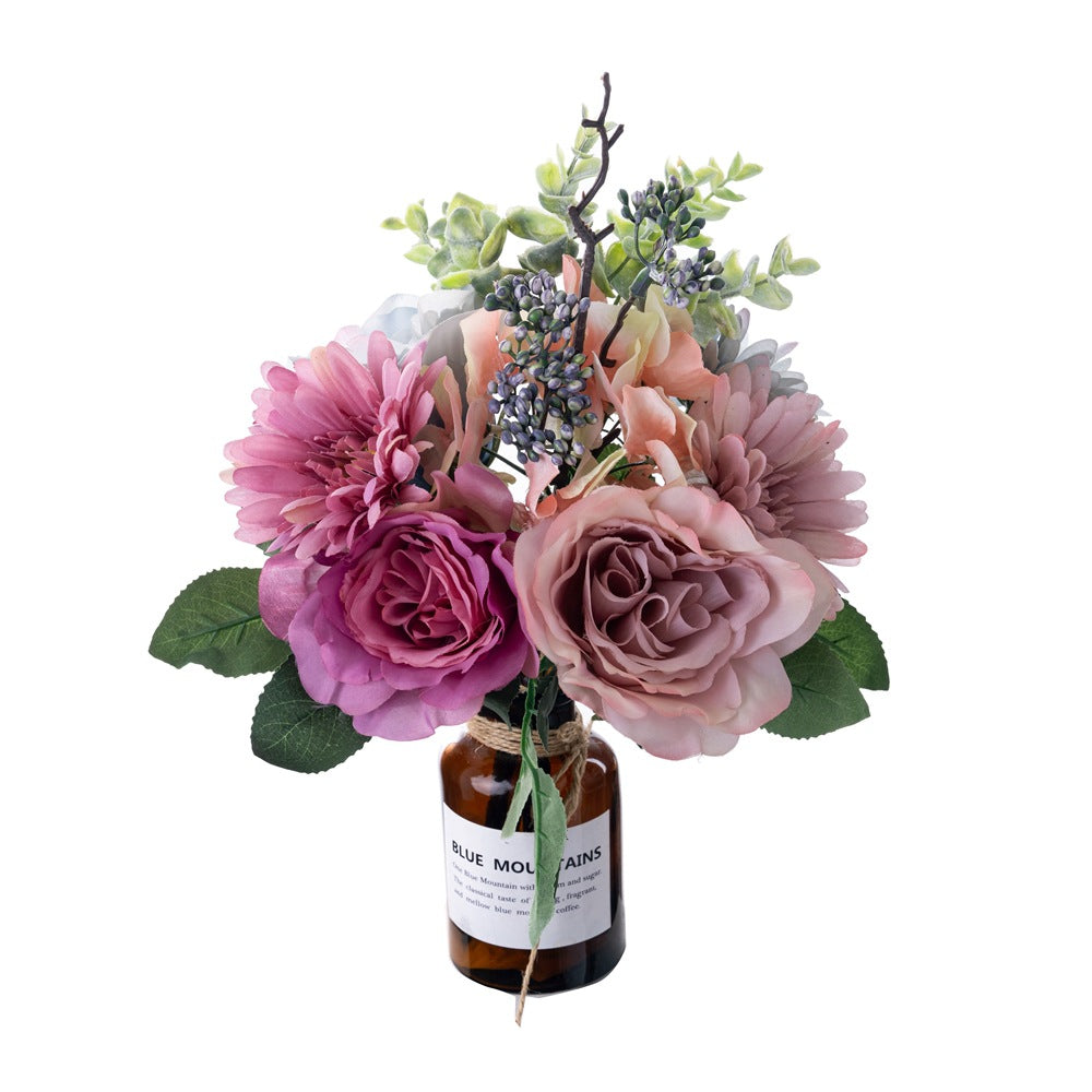 Beautiful Handheld Bridal Bouquet with Realistic Faux Roses – Perfect for Home Decor, Weddings, and Special Occasions – GF15975