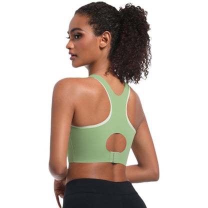 Seamless Double Layer Sports Bra for Women Fixed Cup Yoga Fitness Top with Beautiful Back Design for Comfort and Style