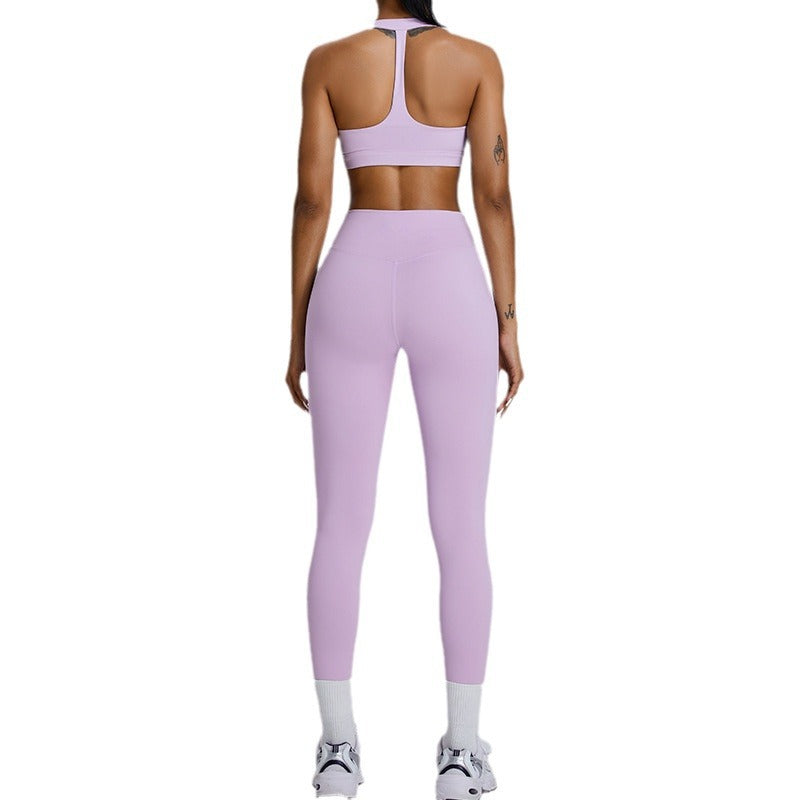 High Performance T Back Yoga Outfit for Women Quick Dry Shape Enhancing Activewear Set for Comfort and Style