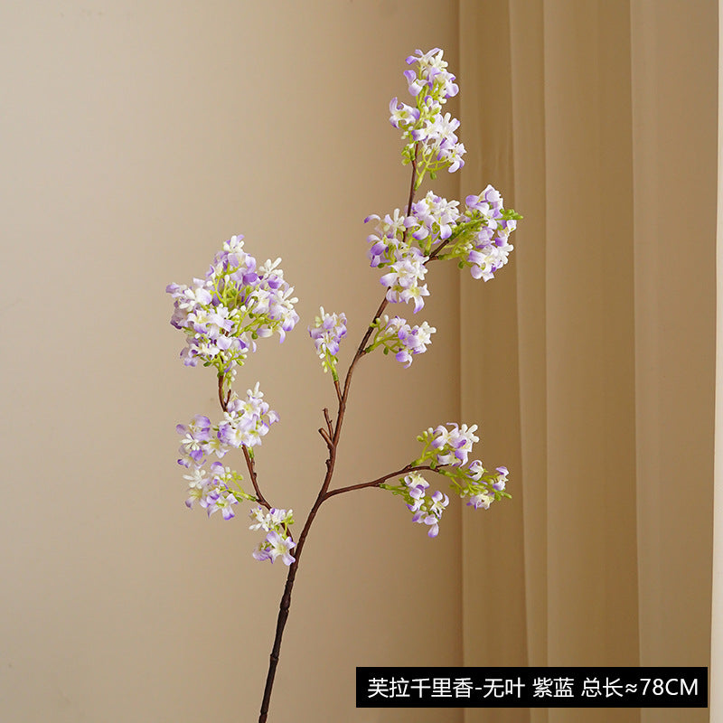 Realistic Golden Osmanthus Branch - Stunning Home Decor Artificial Green Plant Fake Flowers - Perfect for Photography Props and Elegant Interior Design