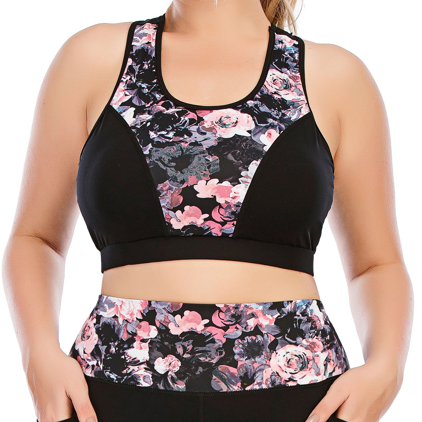 Plus Size Yoga Outfit Set High Performance Fitness Apparel with Supportive Sports Bras for Comfortable Workouts Ausshili Style 12089 12090 12091