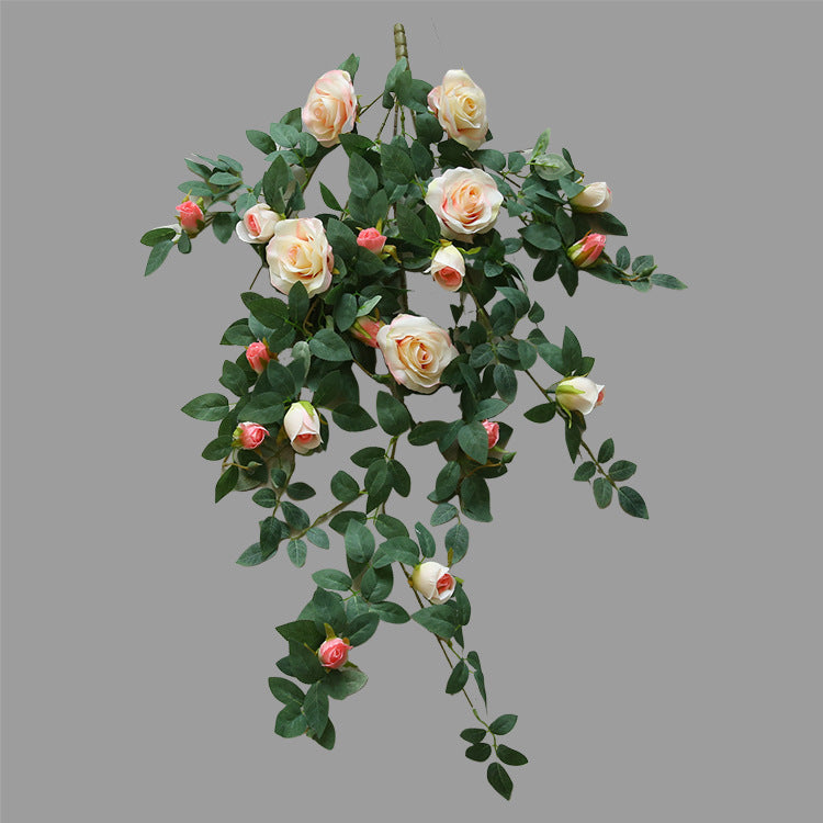 Lifelike Artificial Rose Vine – Perfect for Heartfelt Home Décor, Living Room Ceiling Décor, and Stunning Indoor Landscape Design