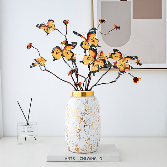 Realistic Faux Tree Branches with Butterfly Accents - Perfect for Window Display, Artistic Floral Arrangements, and Forest-Themed Weddings | Stylish Table & Floor Decor