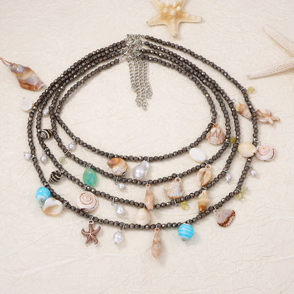 Stylish Ocean-Inspired Seashell Pendant Necklace - Perfect for Summer Vacations and Trendy Layered Looks