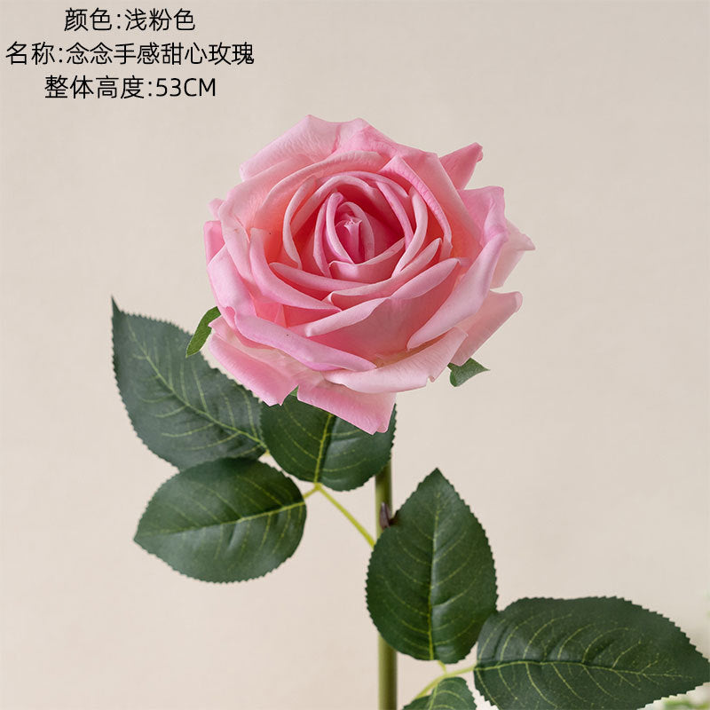 Charming Sweetheart Rose Artificial Flowers for Wedding Decor - Elegant INS Style Home Decoration, Realistic Touch, Perfect for Any Occasion - Model MW60004