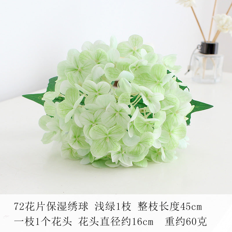 Realistic 72-Petal Hydrangea - Luxurious 3D-Printed Faux Floral Arrangement for Weddings and Home Decor - Long-Lasting Hydrating Effect