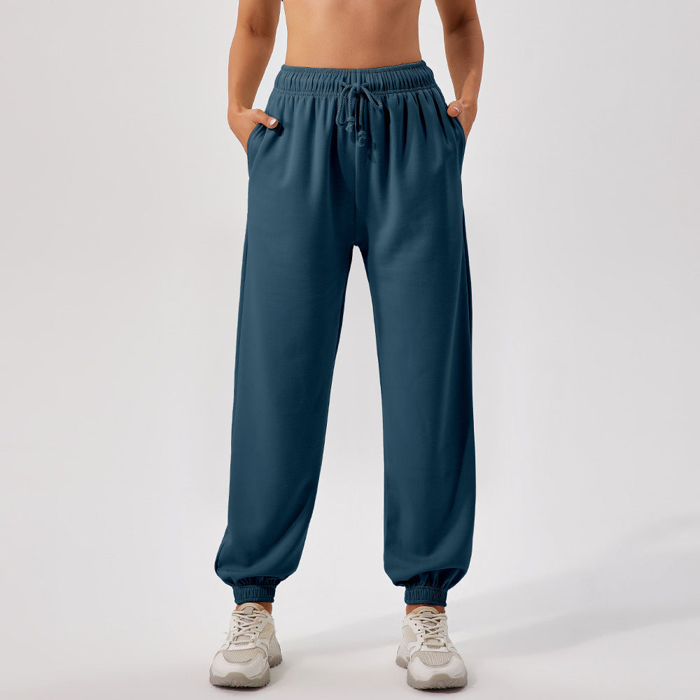 High Waisted Women's Casual Straight Leg Sports Pants for Fall Winter Versatile for Running Lounging and Everyday Outings