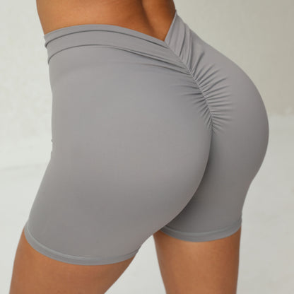 High Waisted Deep V Ruffled Butt Lifting Yoga Shorts No Show Lines for a Flawless Fit for Peachy Dreams and Active Lifestyles