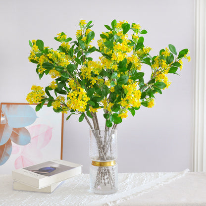 Realistic Osmanthus and Night Jasmine Faux Flower Arrangement for Home Decor, Wedding Decorations, Floral Photography Props | Beautifully Crafted and Long-Lasting