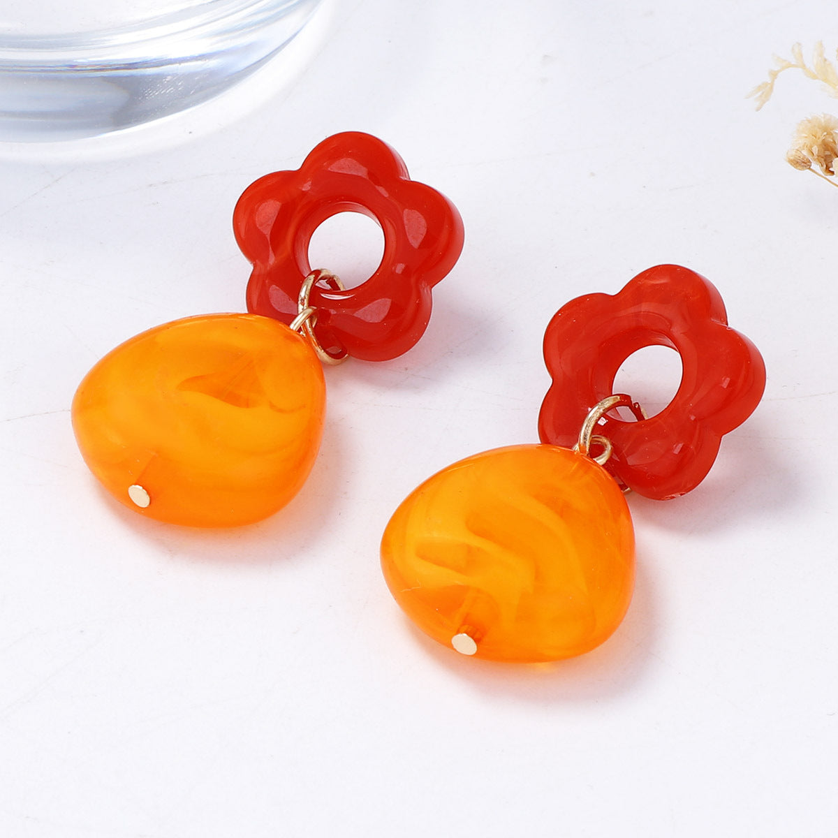 Minimalist Fresh Design: Unique Hollow Floral Geometric Drop Earrings for Women - Exquisite Everyday Accessory for Effortless Style