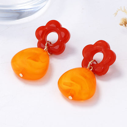 Minimalist Fresh Design: Unique Hollow Floral Geometric Drop Earrings for Women - Exquisite Everyday Accessory for Effortless Style