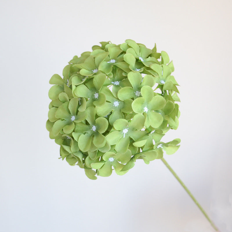 Single Stalk Hydrangea Lollipop Flower - Realistic Artificial Silk Flower for Wedding Decor, Stylish Aisle Decoration, and Home Living Room Arrangement