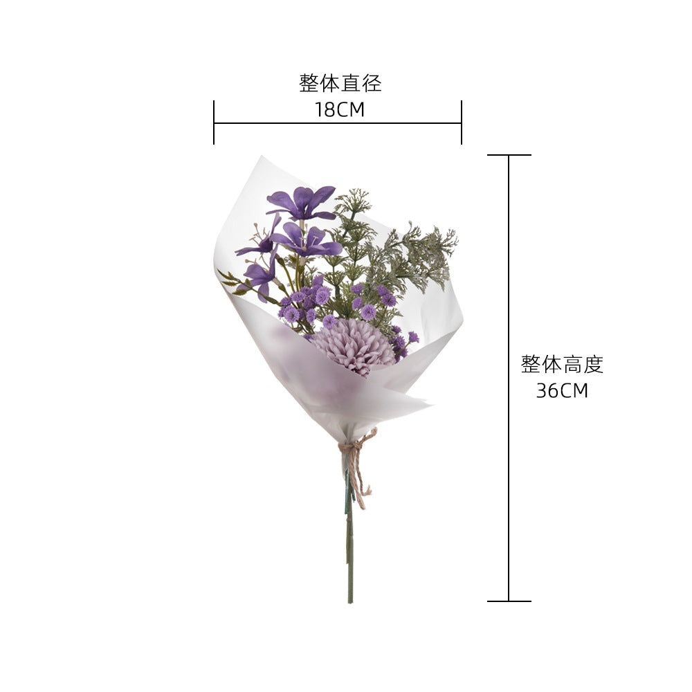 Exquisite Artificial Rose Bouquet for Home Décor | Wedding Handheld Flowers | Realistic Faux Floral Arrangement CF01110