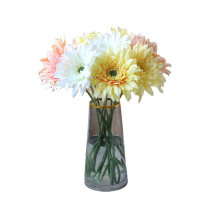 Lifelike Stretched Simulated Flower - Single Stem African Daisy Home Décor for Living Room, Perfect for Rustic Floral Arrangements and Elegant Vase Displays