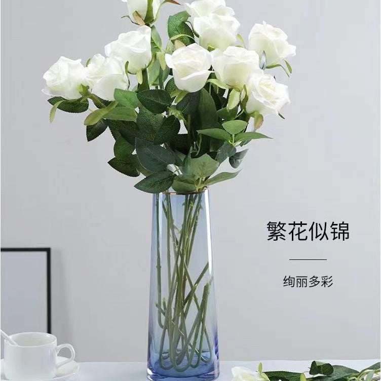 Realistic Rose Artificial Flowers for Stunning Living Room Décor | Elegant Faux Floral Arrangements | Perfect for Wedding Bouquets & Home Styling