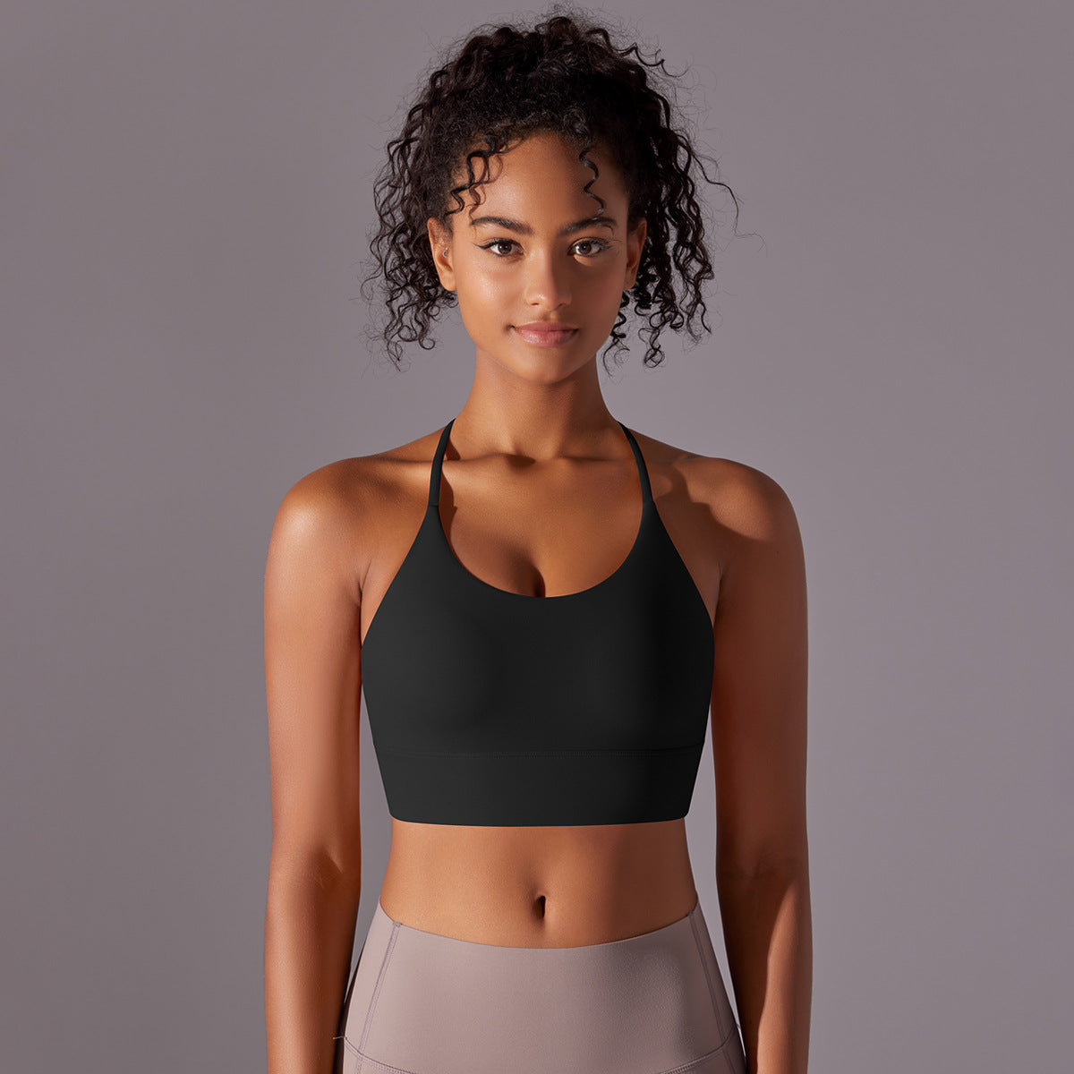 Elevate Your Workout with Our Women's Strappy Back Yoga Bra Triangle Design Supportive Sports Top for Yoga Gym and Everyday Wear