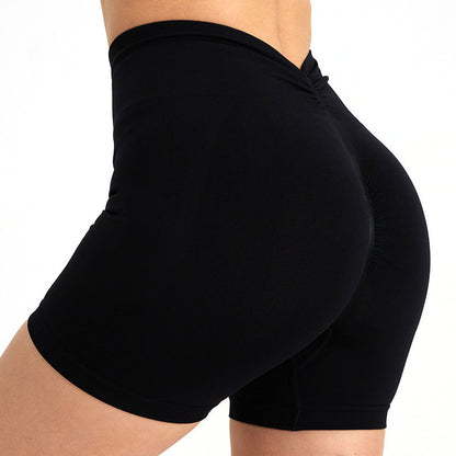 Seamless V Waist Yoga Shorts Quick Dry High Waist Sports Cycling Leggings for Enhanced Lift and Maximum Stretch for All Day Comfort and Performance