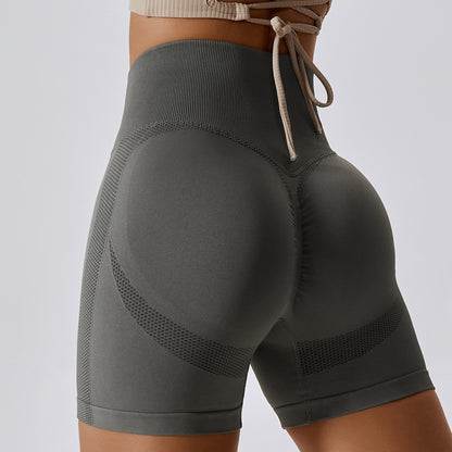 Seamless High Waisted Peach Butt Yoga Shorts for Women Quick Dry Compression Fit Ideal for Fitness Running and Active Lifestyle