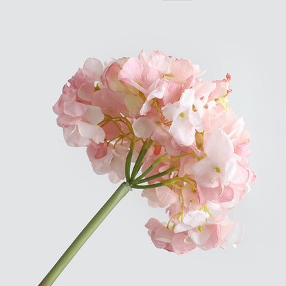 Elegant Hotel Window Display Decor:  Faux Hydrangea Bouquet with Burnt Edge Details - Korean-Style Bridal Handheld Arrangement in Gorgeous American Aesthetic