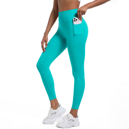 High Intensity Seamless High Waisted Yoga Pants with Tummy Control Ultra Stretch Athletic Leggings Featuring Side Pockets for Quick Dry Comfort and Enhanced Performance