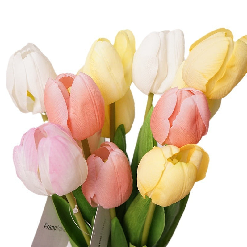 Lifelike Touch and Hydration:  Artificial Tulip Flowers for Stunning Home Decor and Beautiful Table Arrangements