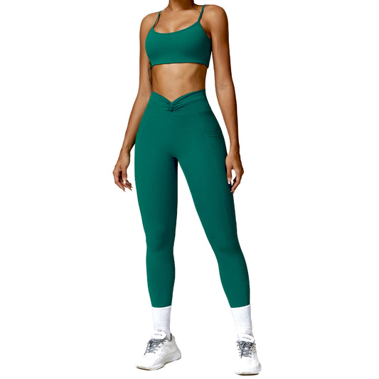 Women s Tight Fitting Yoga Set with Stunning Back Design Fitness Outfit for Outdoor Running and Exercise 8528