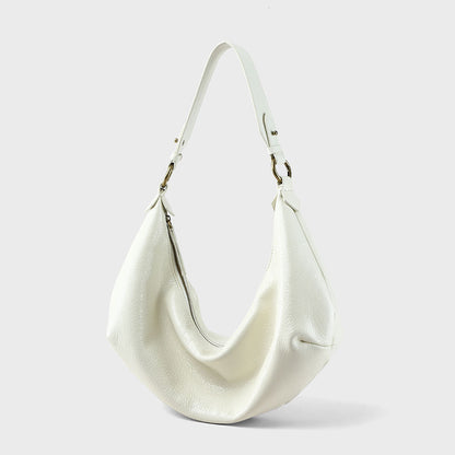 Chic Oversized Hobo Bag for Women Slouchy Tote with Adjustable Crossbody Strap Large Capacity Waxed Cowhide Leather for Commuting