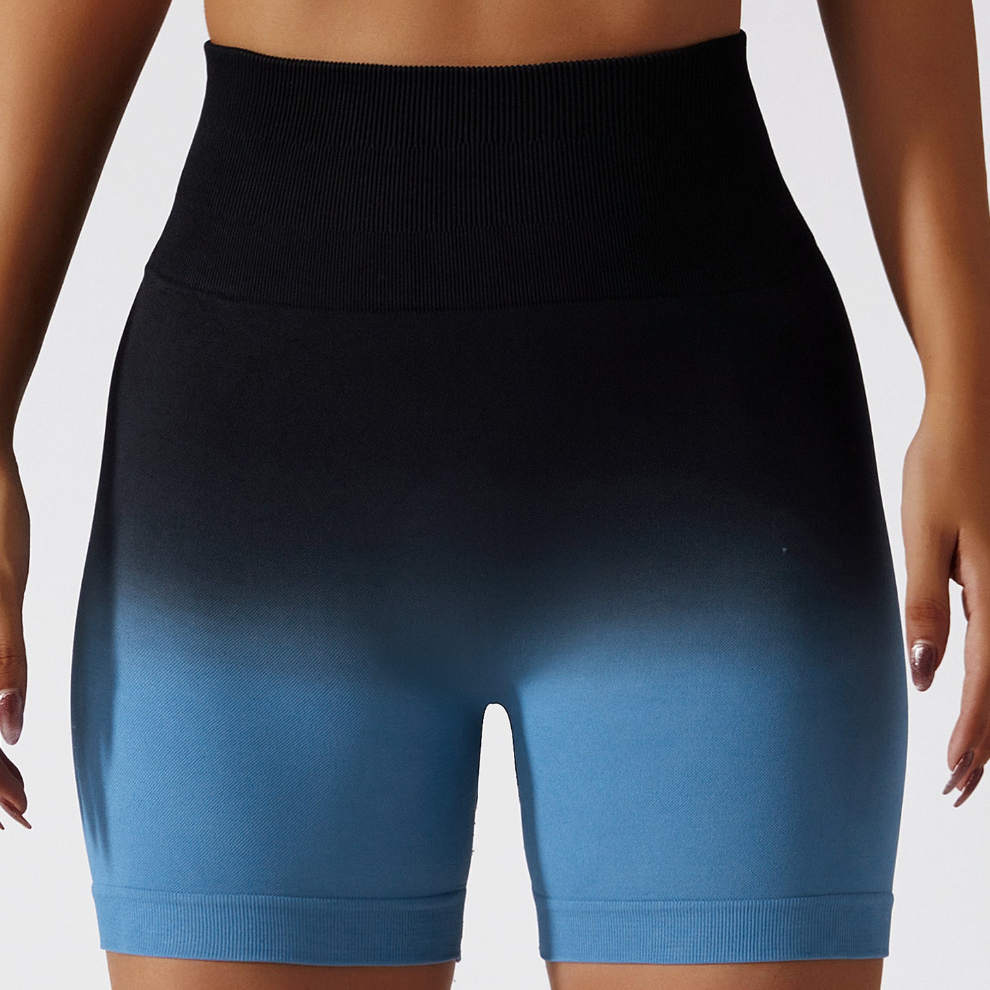 High Waisted Gradient Seamless Yoga Shorts for Women Breathable Tight Fitting and Butt Lifting Athletic Shorts for Comfort and Style